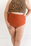 Classic High Waisted Bottoms in Rust L&K Exclusive - Size 3X Left
