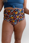 Bali Floral High Rise Ruched Bottoms - L&K Exclusive