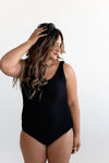 Classic Ribbed Black One Piece - Size XS & Small Left