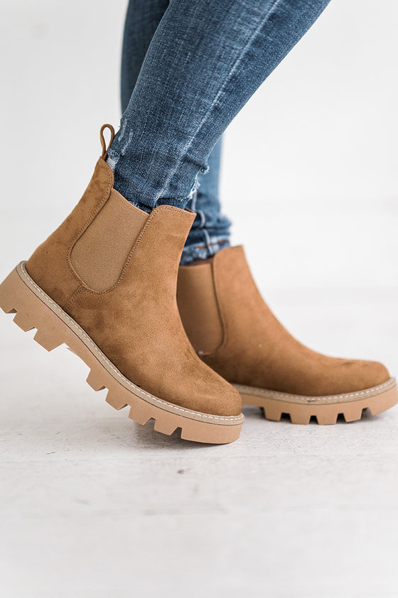 Piper Suede Boots in Tan
