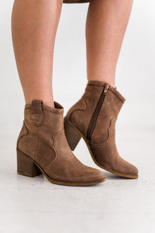  Unite Western Boot in Taupe - Size 6 & 8.5 Left