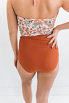 Classic High Waisted Bottoms in Rust L&K Exclusive - Size 2X & 3X Left