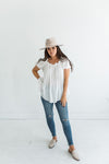 Trista Smocked Top in Off White - Size 3X Left