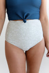 Water Lily High Waisted Reversible Bottoms in Sage