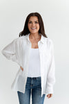 Reece Button Down Blouse in White - Size Small Left