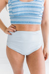 Basic Beach Ruched Bottoms in Blue - Size 2X Left