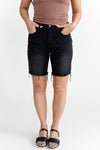 Beckett Frayed Shorts in Black - Size 1X, 2X & 3X Left