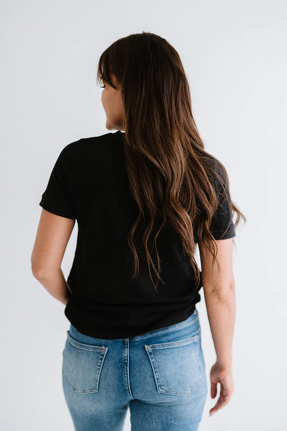 Shane Relaxed Tee in Black - Size Small Left
